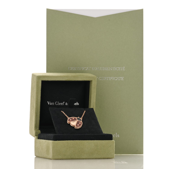 ルイ・ヴァルタ、L'ARBRE ROUGE AND L'AVENUE AUX VAN CLEEF & ARPELS 18K Rose Gold Carnelian Black Onyx Lucky