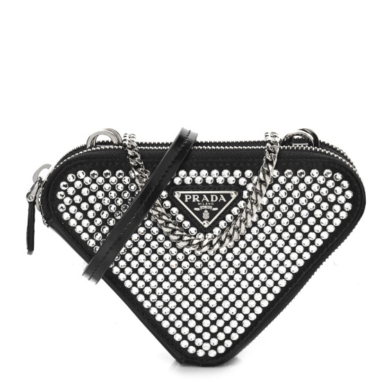 その他 Prada Black nylon mini pouch with crystals Prada Black Nylon Mini Pouch With Crystal – LOZURI®