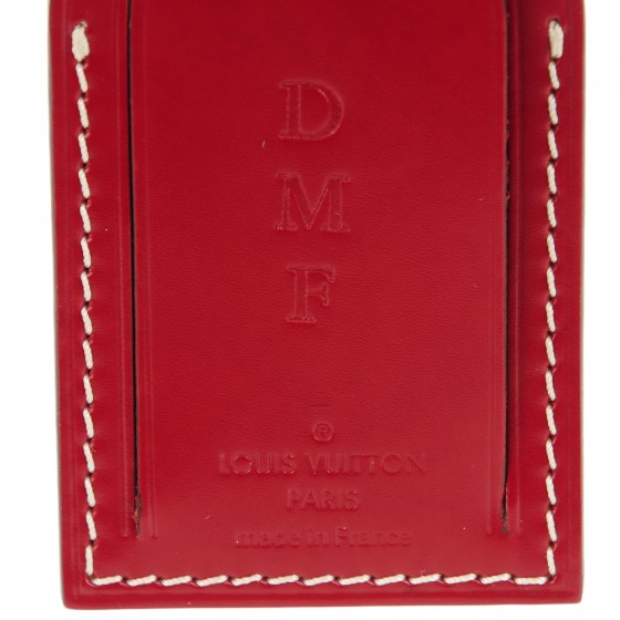 Louis Vuitton レザー タグ 赤 LOUIS VUITTON Calfskin Luggage Tag Red 159321 | FASHIONPHILE