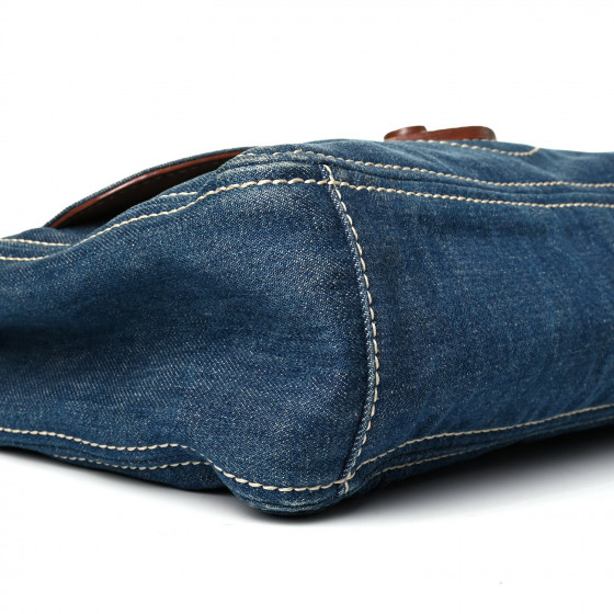 PRADA Denim Shoulder Bag Avio 810527 | FASHIONPHILE