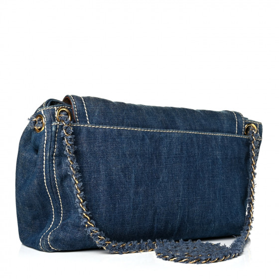 PRADA Denim Shoulder Bag Avio 810527 | FASHIONPHILE