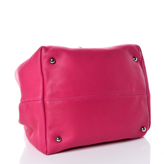 LOEWE ナッパアイレ　フューシャピンク LOEWE Nappa Calle Tote Pink 393808 | FASHIONPHILE