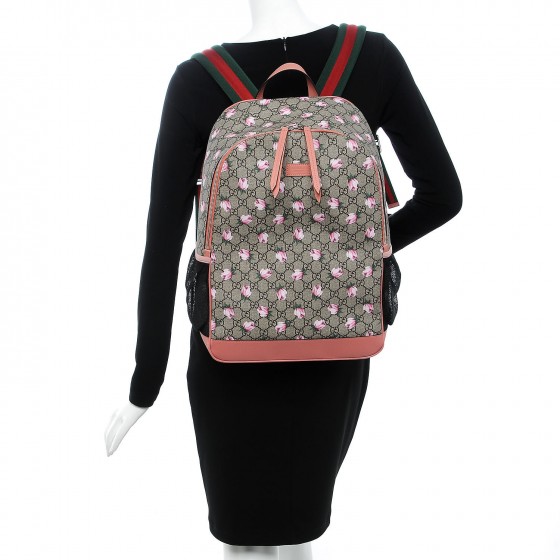 【GUCCI 】GG Supreme Canvas Mother’s Bag ROSE Gucci Monogram Crossbody ○ Labellov ○ Buy and Sell