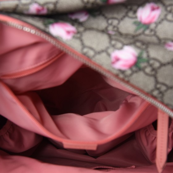 GUCCI GG Supreme Monogram Rose Backpack Diaper Bag Pink