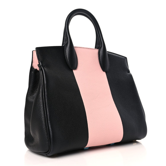 SALVATORE FERRAGAMO Calfskin Studio Top Handle Bag Black