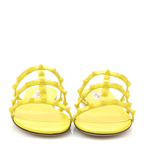 VALENTINO GARAVANI Nappa Rockstud Caged Flat Slide Sandals