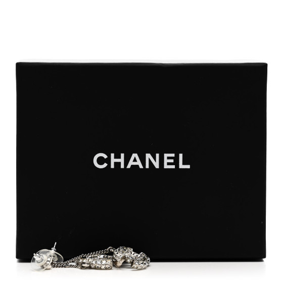 ココペリボード CHANEL Baguette Crystal CC Drop Earrings Silver 1697032