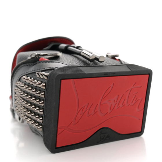 CHRISTIAN LOUBOUTIN Calfskin Spiked Mini Explorafunk Keyring