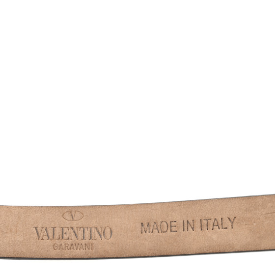 VALENTINOのベルト♪★ SIDE STUD BELT★ 高さ 15ｍｍ Rockstud 15 metallic leather belt in silver - Valentino