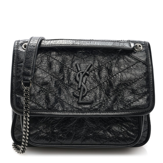 【SAINT LAURENT】MONOGRAM CHAIN BAG Saint Laurent - Monogram Black Leather Chain Shoulder Bag