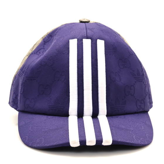 レア！美品♪GUCCI×adidas コラボ ベレー帽　紫　パープル　S　57 レア！美品♪GUCCI×adidas コラボ ベレー帽紫パープルS57