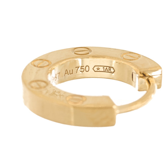 アクセサリー Cartier LOVE SINGLE HOOP EARRING CRB8301423 - LOVE single earring - Yellow gold - Cartier