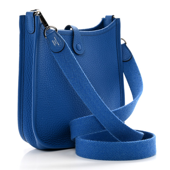 Clémence HERMES Taurillon Clemence Evelyne TPM Bleu Zellige 1695264