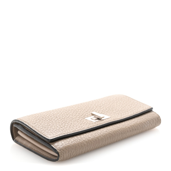 【新品】FENDI PEEKABOO CONTINENTAL WALLET FENDI Cuoio Romano Vitello Grace Selleria Peekaboo