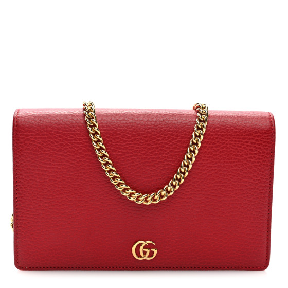 長財布 GG MARMONT CHAIN WALLET GG Marmont bi-color wallet on chain in beige and blue
