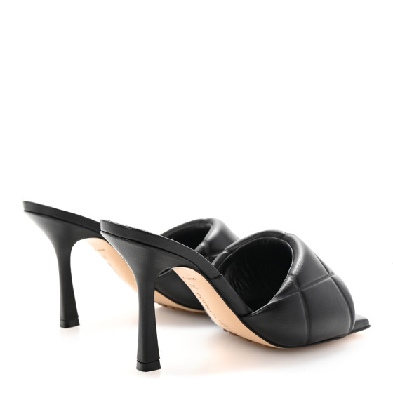 サンダル・ミュール Bottega Veneta Black Nappa Leather Kitten Heel Mule Sandal nm_4821180_100106_m