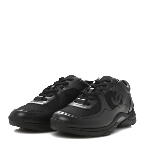 ≪25A★≫CHANEL レザー スニーカー ユニセックス CHANEL WOMEN'S SNEAKERS CC RUNNER EU 41 / US 11 trainers