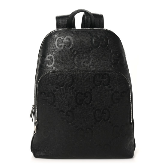 GUCCI バッグ　ブラック GUCCI Calfskin Jumbo GG Embossed Large Backpack Black