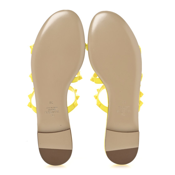 VALENTINO GARAVANI Nappa Rockstud Caged Flat Slide Sandals