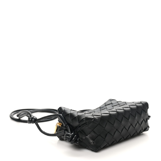 BOTTEGA VENETA Nappa Intrecciato Mini Loop Camera Bag Black