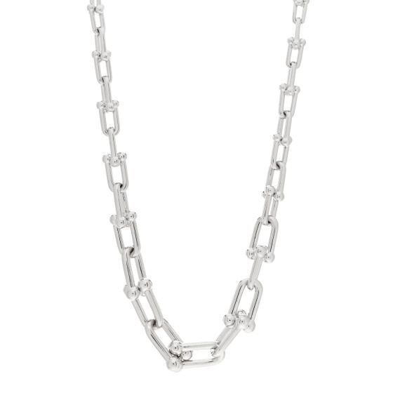 TIFFANY Sterling Silver HardWear Graduated Link Necklace