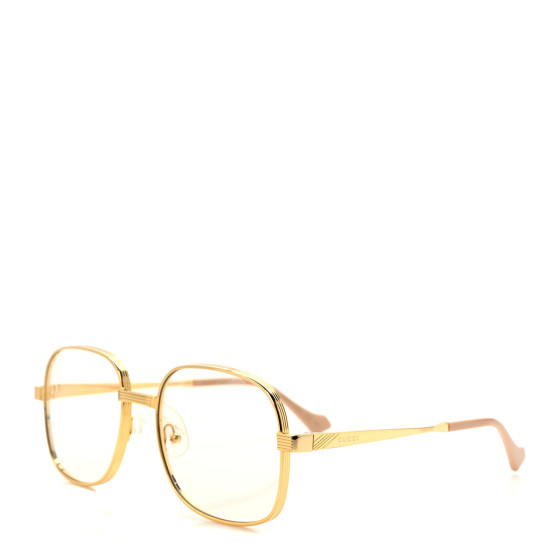 GUCCI Square Frame Sunglasses GG0788S Gold 1367615