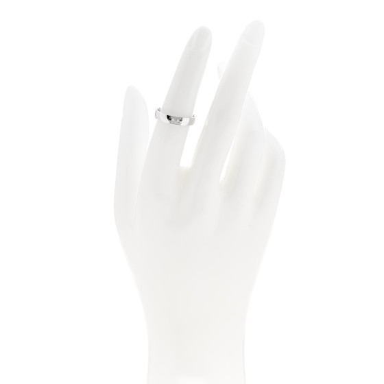 HERMES 18K White Gold Diamond Ever Herakles Wedding Band