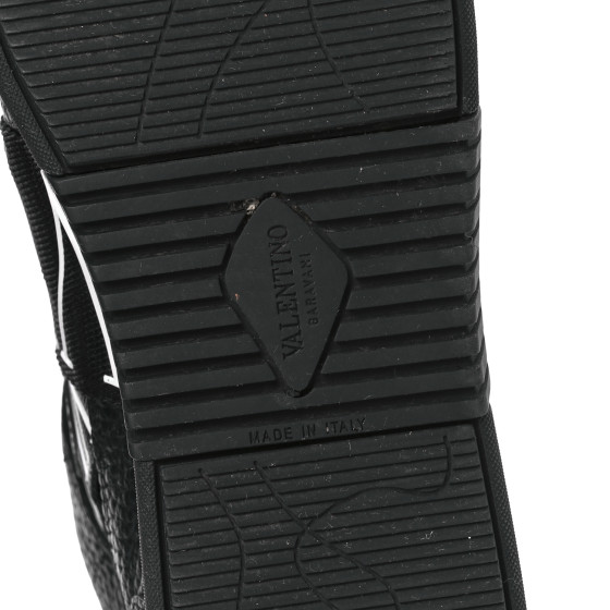 VALENTINO 黒 チノパン VALENTINO GARAVANI Grained Calfskin Mens VL7N Mid-Top