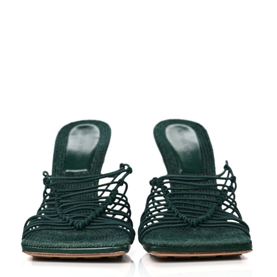 BOTTEGA VENETA Raffia Elasticized Stretch Mule Sandals 40