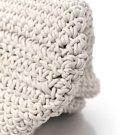 BOTTEGA VENETA Calfskin Crochet Medium The Pouch Clutch