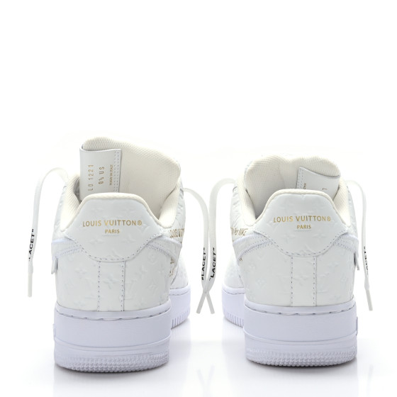 LOUIS VUITTON X NIKE AIR FORCE 1 Calfskin Monogram Mens Low