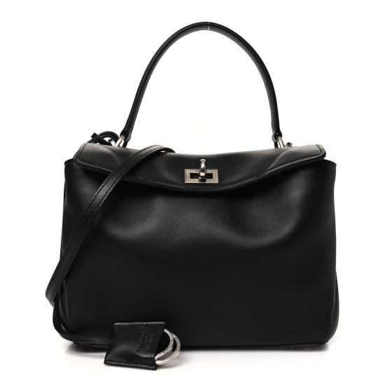 【関税&送料込】Balenciaga Smooth Black Calfskin Small Rodeo BALENCIAGA Natural Smooth Calfskin Mini Rodeo Top Handle