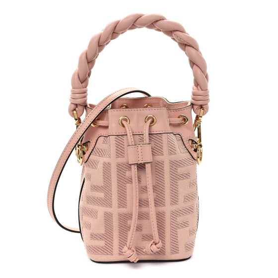 FENDI Canvas Nappa F is Fendi FF Embroidered Mini Mon Tresor