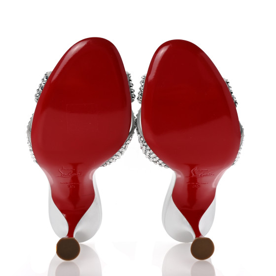【関税&送料込】Christian Louboutin Manuka Coloured Suede Ka CHRISTIAN LOUBOUTIN Suede Metallic Kid Lambskin Strass