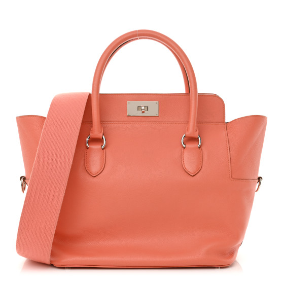 HERMESオレンジ フェルト　used HERMES Evercolor Toolbox 26 Flamingo 1674523 | FASHIONPHILE