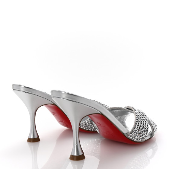 CHRISTIAN LOUBOUTIN Suede Metallic Kid Lambskin Strass