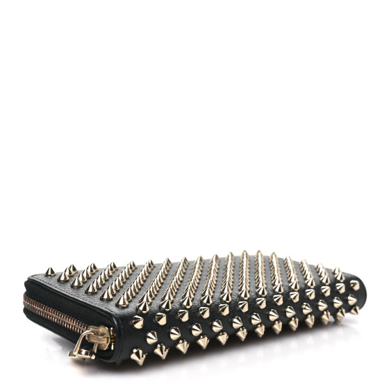 【自身購入極美品】christian Louboutin Panettone Panettone - Wallet - Grained calf leather and spikes