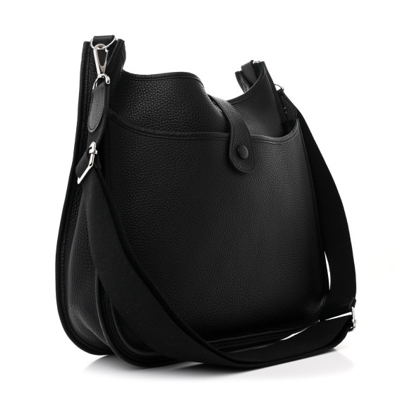 HERMES Taurillon Clemence EVELYNE III PM Black 1665984
