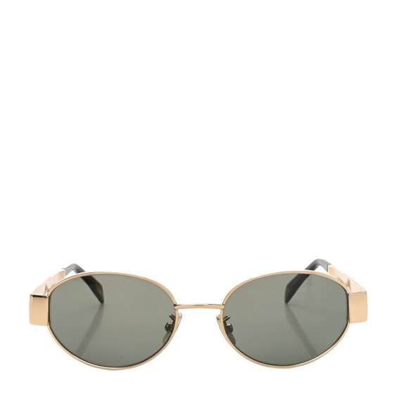 CELINE Metal Triomphe 01 Sunglasses CL40235U Gold Green