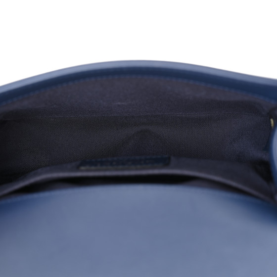 【ヴィンテージ】Rank:S☆Chanel Dark Midnight Blue Boy Small Chanel Dark Blue Lizard Small Boy Bag Gold Hardware, 2013