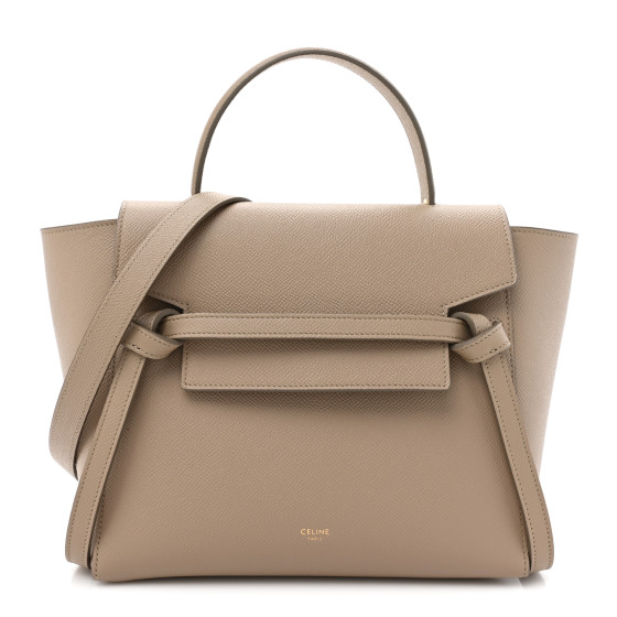 CELINE Grained Calfskin Micro Belt Bag Light Taupe