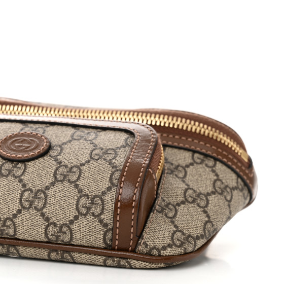 【GUCCI 】GG Supreme Wallet Belt Bag BEIGE EBONY GUCCI GG Supreme Monogram Canvas Interlocking G Belt Bag