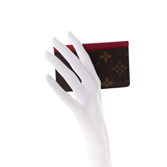 【Louis Vuitton】 Card Holder Monogram Fuchsia LOUIS VUITTON Monogram Card Holder Fuchsia 1668814