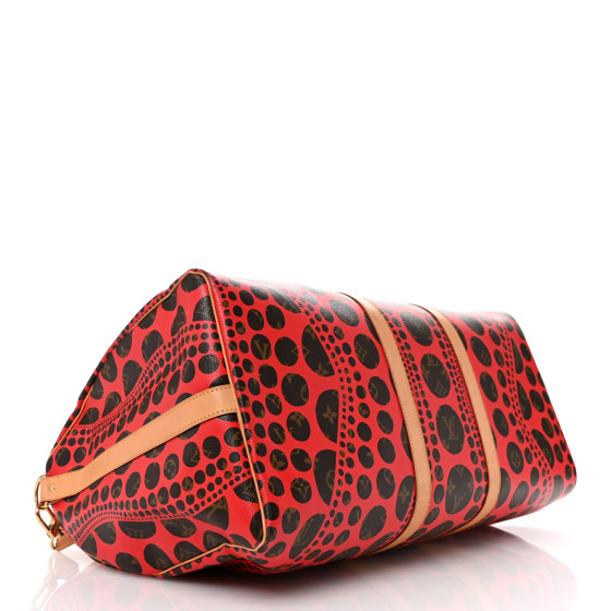 【希少】LOUIS VUITTON Monogram Pumpkin Dots Bandouliere 2023 LOUIS VUITTON Monogram Kusama Pumpkin Dots Keepall