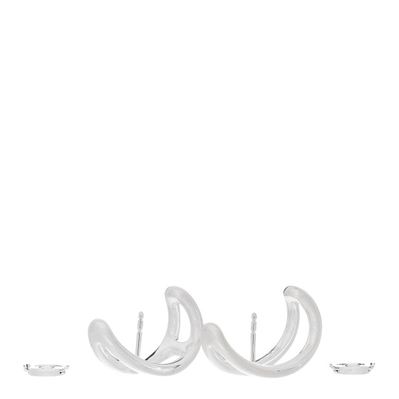 HERMES Sterling Silver Chaine D'Ancre Punk Earrings 1668518