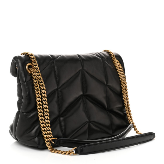 SAINT LAURENT Lambskin Quilted Small Loulou Puffer Monogram