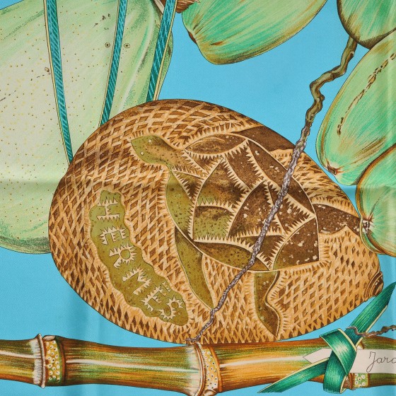 HERMES Silk Jardin Creole Scarf 90 284507 | FASHIONPHILE