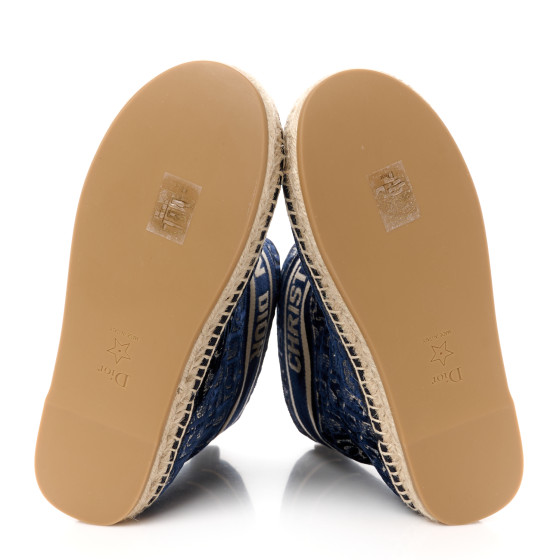 CHRISTIAN DIOR Velvet Oblique Granville Espadrille Boots