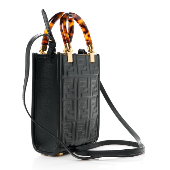 FENDI Vitello Plexiglass FF Embossed Mini Fendi Sunshine FENDI Vitello Plexiglass FF Embossed Mini Fendi Sunshine