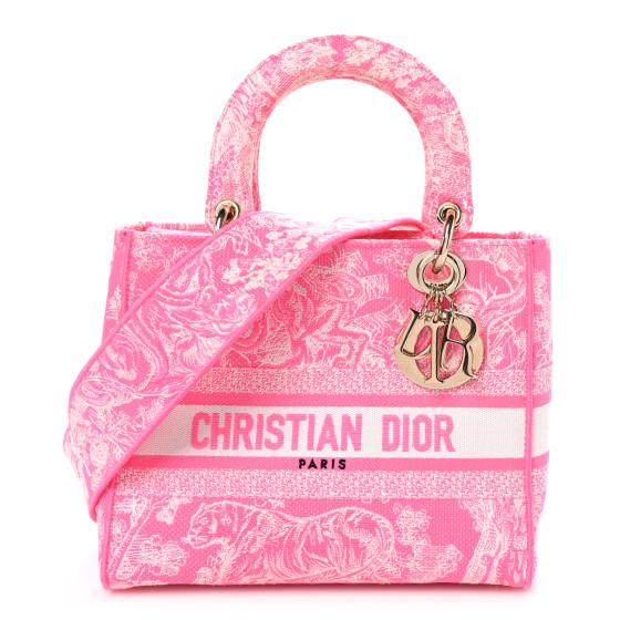 完売必至！Toile de Jouy Reverse LADY D-LITE MEDIUM BAG CHRISTIAN DIOR Canvas Toile De Jouy Reverse Embroidered